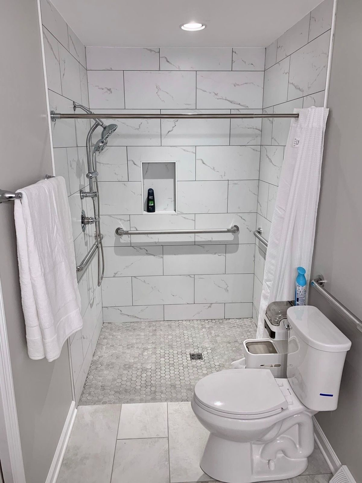 Completed shower